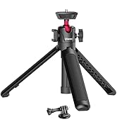 MT-16 Extendable Mini Camera Tripod, 4 Levels Adjustment 360° Ball Head Cold Shoe Lightweight Por...
