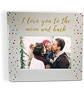 BANBERRY DESIGNS Lovers Picture Frame - I Love You to the Moon and Back - Wedding - Anniversary -...