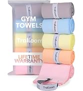 Trailoom Microfiber Workout Towels - Quick Dry, Highly Absorbing, Odor-Free, for Women &amp; Men - Gy...
