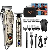 LQT Professional Hair Clipper Set, Digital Display Trimmer Kit with Accessories, Barber Case and ...