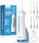 JTF Portable Water Flosser for Teeth: 3 Modes &amp; 10 DIY Pressure Levels Cordless Oral Irrigator fo...