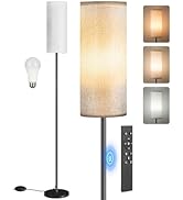 Dimmable Floor Lamp for Living Room with Remote and Foot Switch, Corner Floor Lamp, 66