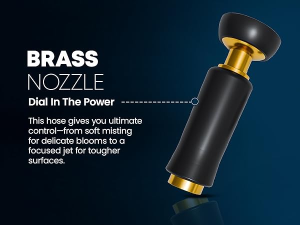 brass garden hose nozzle sprayer water pressure for gardening outdoor yard tool