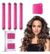 Heatless Curls Overnight Blowout Rods - 4 Pcs Hair Curlers to Sleep In,Jumbo Curling Velvet,Hair ...