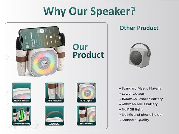 Ellytra Karaoke machien with mobile holder and mic holder
