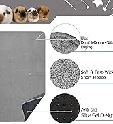 GINIDEAR Guinea Pig Cage Liner, Washable, Reusable, Leakproof Fleece Bedding Pads for Sm...