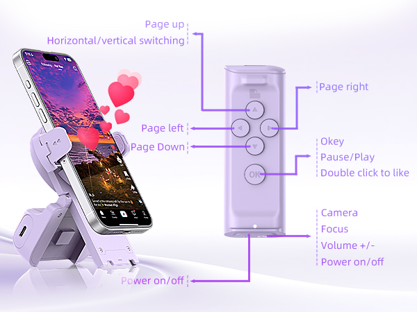 phone scroller remote,kindle app,phone remote,bluetooth page turner