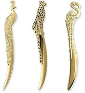 Premium 3 Piece Letter Opener Gift Set - Flamingo, Leopard, Peacock | Desk Accessories for Corpor...