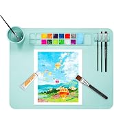OSDUE Silicone Painting Mat, 20" x 16"Silicone Art Mat with Cup Silicone Mats for Crafts - Thick ...