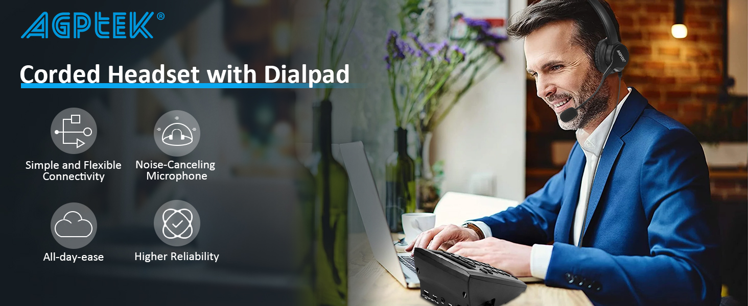 Corded Headset with Dialpad