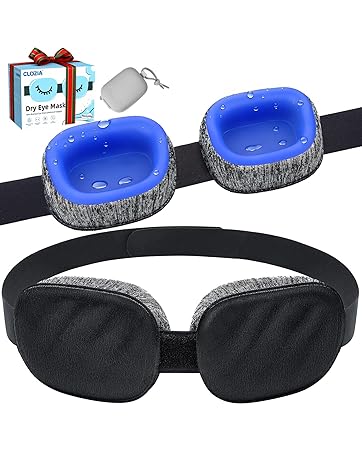 CLOZIA Eye Mask for Dry Eyes - 100% Blackout Dry Eye Mask &amp;amp; Moisture Goggles
