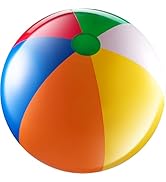 24-inch Giant Beach Ball - (Pack of 3) Big Inflatable Beach Balls for Pool Toys, Blow Up Large In...