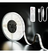 5V USB COB LED Strip Light 6.56ft/2m 1200lm,PAUTIX Dimmable 640LEDs 6000K Daylight White CRI85+ w...