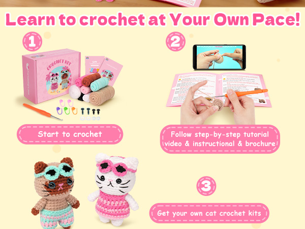learn to crochet at your own pace
