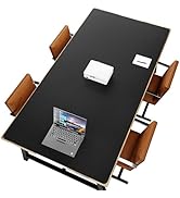Vyaaa 78.7"x39.3" PU Leather Large Desk Mat (Black) - XXL Extended Mouse pad, Office Desk Protect...