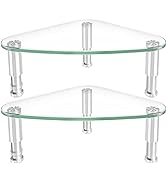 2 Pack Computer Monitor Riser | Triangle Desktop Universal Corner Stand for Computer Monitor &amp; La...