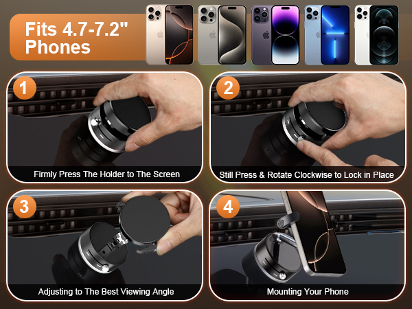 vacuum phone holder magnet