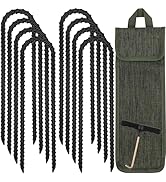 RIY Trampoline Stakes Anchors High Wind Heavy Duty Tent Stakes 12 Inch Ground Anchor Trampoline A...