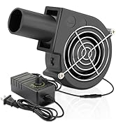 AmRunJe BBQ Blower Fan 97mm with 110V-240V AC Plug, 12V Variable Speed Centrifugal Fan for Charco...