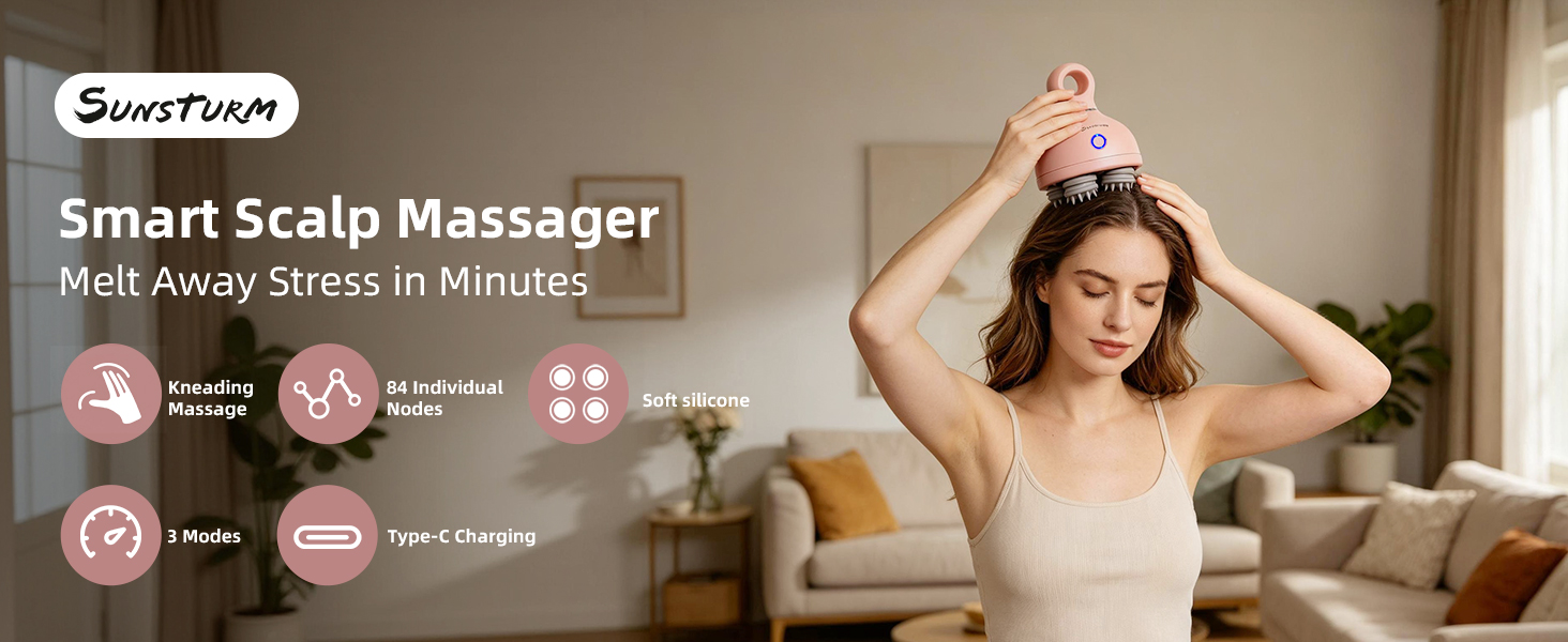 Smart Scalp Massager, Melt Away Stress in Minutes