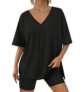 Trendy Queen Womens Two Piece Lounge Sets Summer Outfits 2025 Spring Fashion Vacation Tops Shorts...