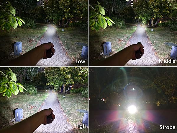MML-2002 self defense flashlight rechargeable alarms USB C COB light
