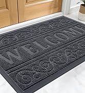 OLANLY Welcome Door Mat Indoor Outdoor Entrance, Heavy Duty Sturdy Front Door Mat, Waterproof All...