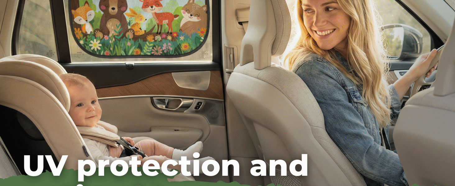 Caramaz self-adhesive kids-friendly sunshade