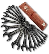 IRONCUBE Super Thin Wrench Set For Bike: 16-Piece SAE &amp; Metric - Stainless Steel - Rust Resistant...