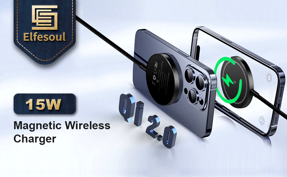 Magnetic Wireless Charger for iPhone 16 Pro Max Mag-Safe Charger for iPhone 16 Magnet Charging Pad