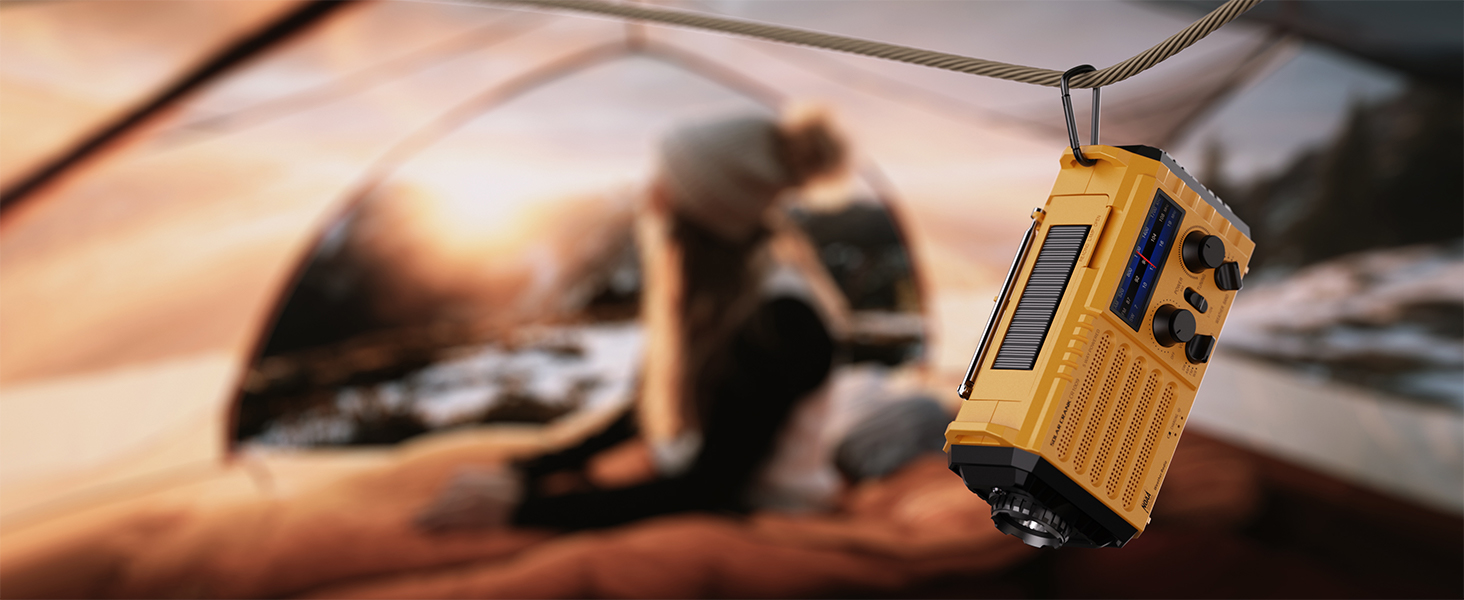 camping radio with clip