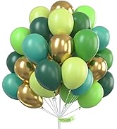 PartyWoo Green Balloons, 60 pcs 12 inch Lime Balloons, Dark Green Balloons, Lime Green Balloons, ...