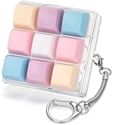 Netholid Colorful Keyboard Fidget Toys for Adults Mechanical Button Keyboard Clicker Keychain for...