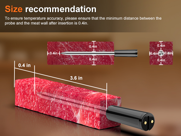 Plus Wireless Meat Thermometer Bluetooth with Probe for Grilling/Cooking