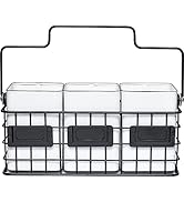 EMAX HOME 3 Compartment Utensil Caddy,Farmhouse silverware holder,Utensil caddy for countertop wi...
