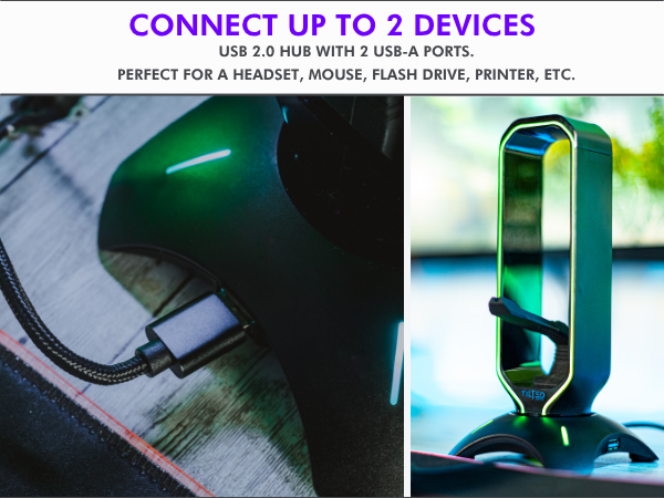 gaming headset stand rgb