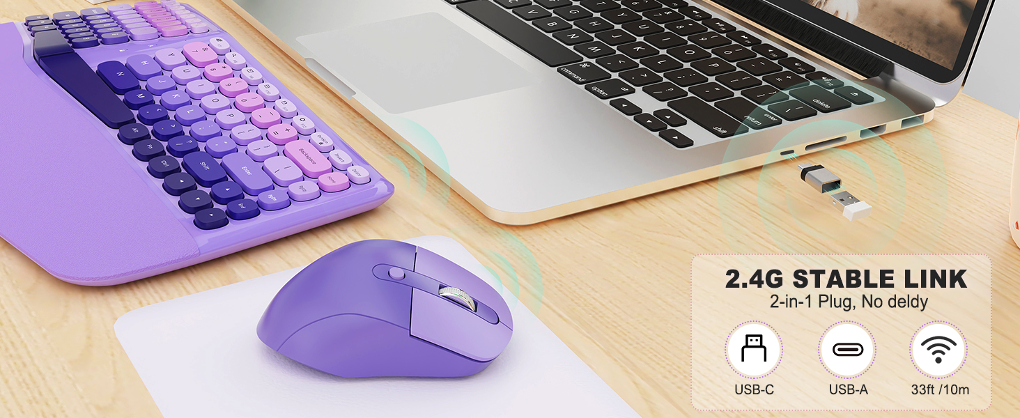 Ergonomic Wireless Keyboard Mouse