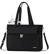 LOVEVOOK Work Bags for Women 15.6 Inch Canvas Work Tote Bags Large Capability Laptop Purse Profes...