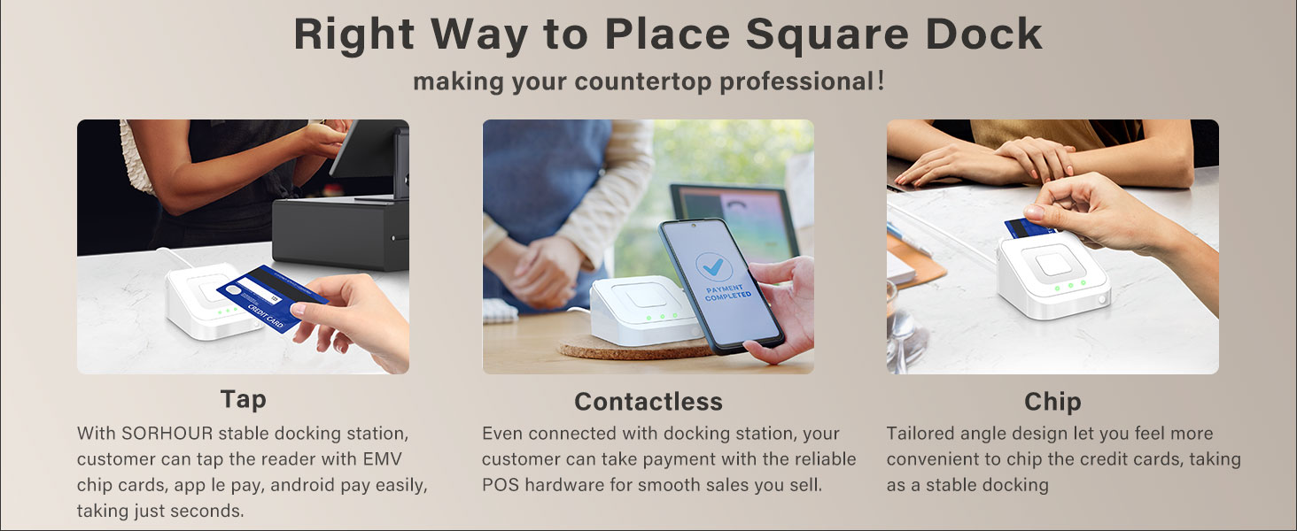 Square Dock for Square Reader 2nd Generation Stand for Square Card Reader