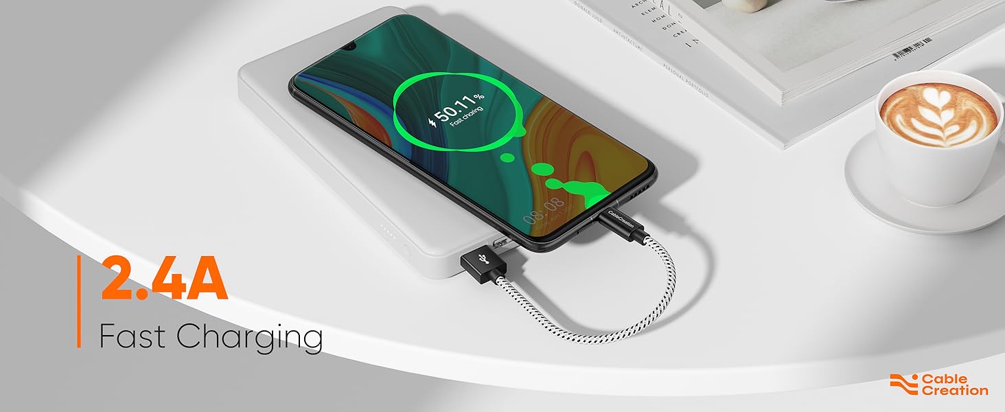 short micro usb cable