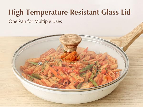 ceramic nonstick frying pan with lid