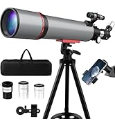 Opaita Telescope for Adults &amp; Kids - 90mm Aperture 600mm Refractor High Powered Telescope for Beg...