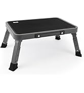 Valeo Folding Step Stool, Adjustable Step Stool with Non-Slip Platform, 330 Lbs Capacity, Step La...