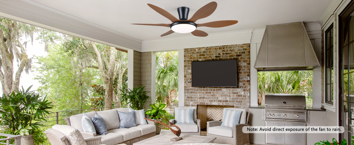 low profile ceiling fan outdoor patio