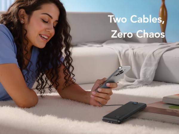 slim power bank with built in cable