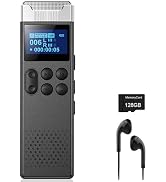 160GB Digital Voice Recorder with Playback Voice Activated Recorder for Lectures Meetings Intervi...