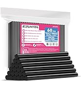EZUVITA Mini Size Hot Glue Sticks, 0.27” Dia x 4” Long, 60-Pack Black Hot Melt Glue Gun Sticks fo...