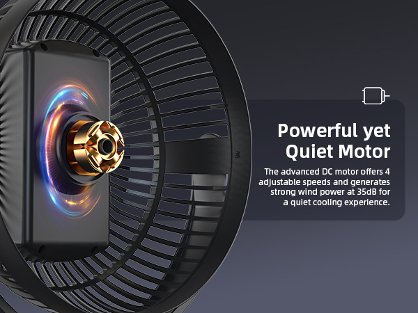 Koonie 10000mAh Rechargeable Portable, 8-Inch Battery Operated Clip on Fan