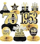 9PCS 70th Birthday decorations 70th birthday Centerpieces for Tables Decorations 2023 Vintage 195...