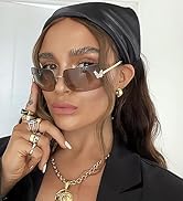 GLARDEFE Y2k Sunglasses for Women Men - Trendy Rimless 2000s Fashion Sun Glasses